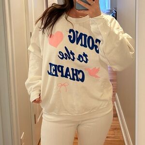 Bridal Going to the Chapel Sweatshirt White
